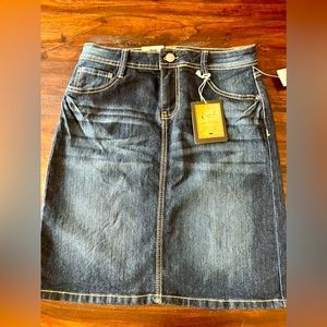 Earl Jean Handcrafted Denim Skirt NWT SZ 4